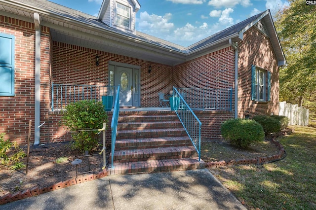 property entrance featuring covered porch