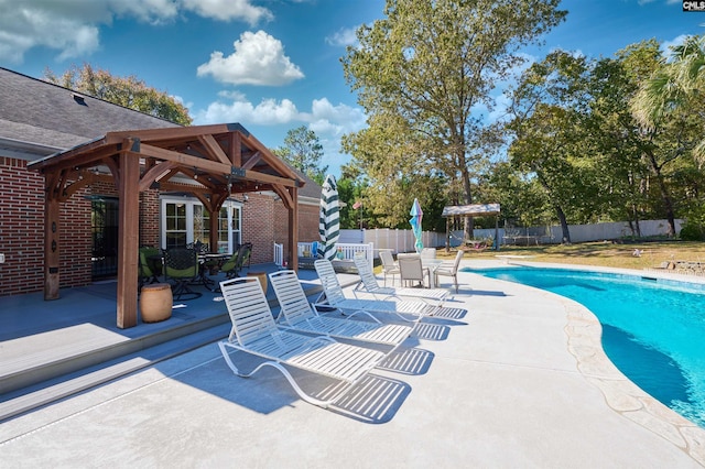 view of pool with a patio area