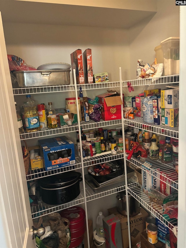 view of pantry