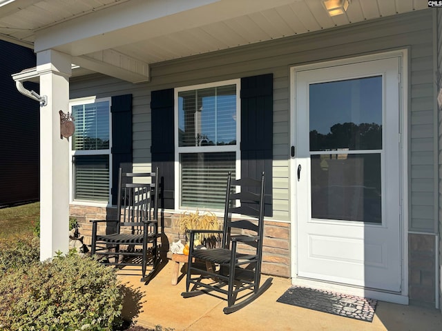 view of patio with a porch