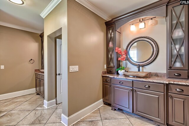 224 Robin Hood Rd, Elgin, SC 29045 - bathroom with crown molding and a tile shower