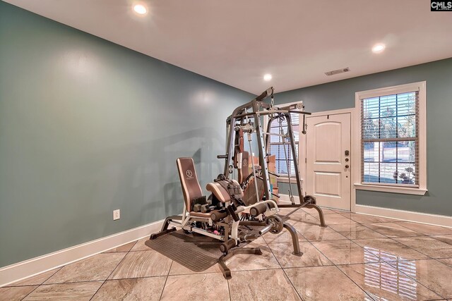 224 Robin Hood Rd, Elgin, SC 29045 - recreation room featuring recessed lighting, baseboards, and tile patterned floors