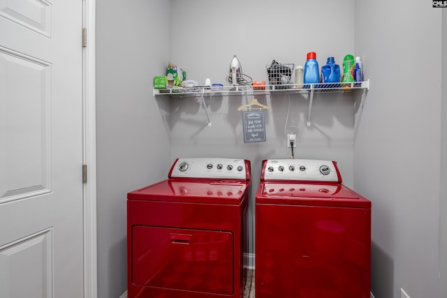 washroom featuring separate washer and dryer