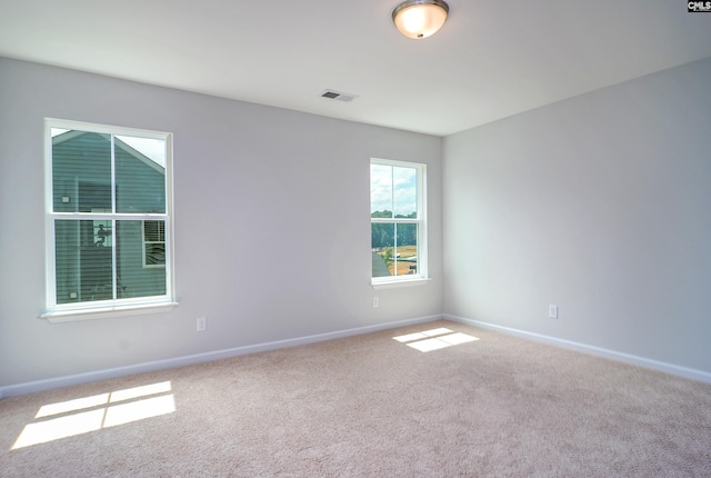 view of carpeted spare room