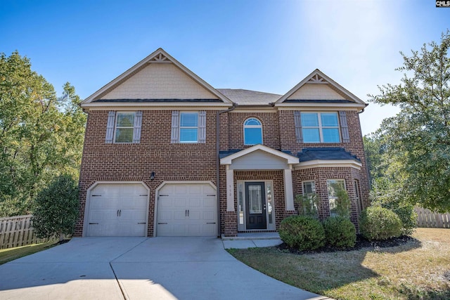 view of front of home featuring a garage