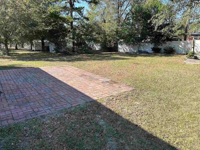 view of yard with a patio