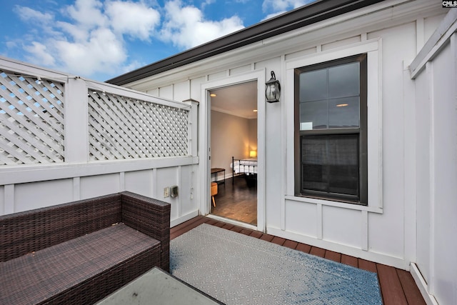 view of patio with a baseboard radiator