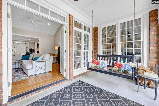 4 High Park Ct, Elgin, SC 29045 - sunroom featuring a ceiling fan