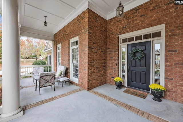 4 High Park Ct, Elgin, SC 29045 - property entrance with a porch and brick siding