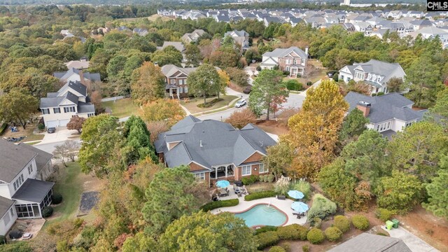 4 High Park Ct, Elgin, SC 29045 - aerial view of residential area featuring a pool area