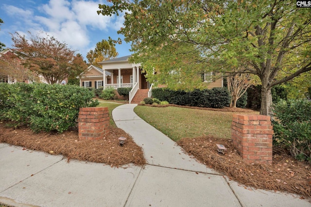 4 High Park Ct, Elgin, SC 29045 - view of front of home featuring a porch, brick siding, and a front yard