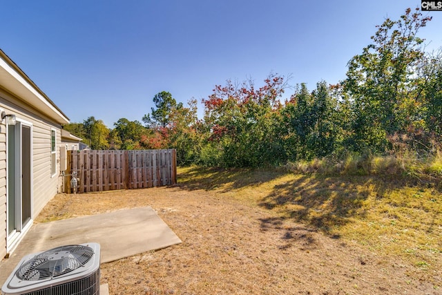 410 Pitchling Dr, Columbia, SC 29223 - view of yard featuring central air condition unit, fence, and a patio area