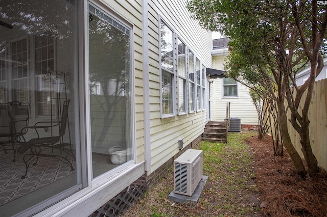 view of property exterior featuring ac unit