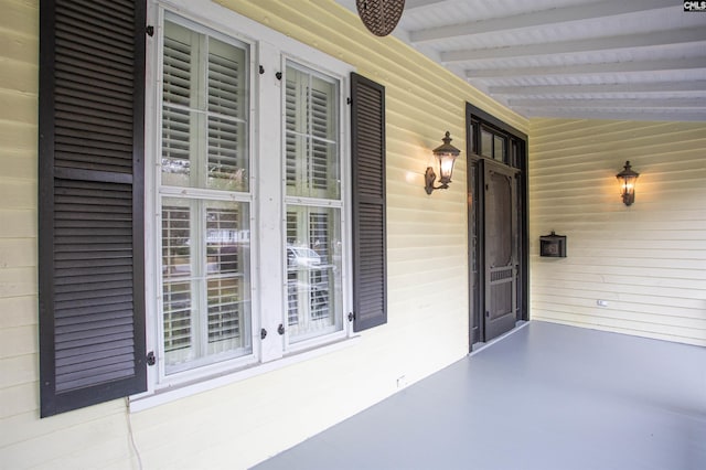 view of patio with covered porch