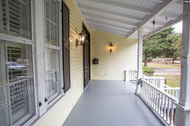 view of patio / terrace featuring covered porch