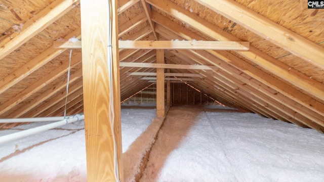 view of attic