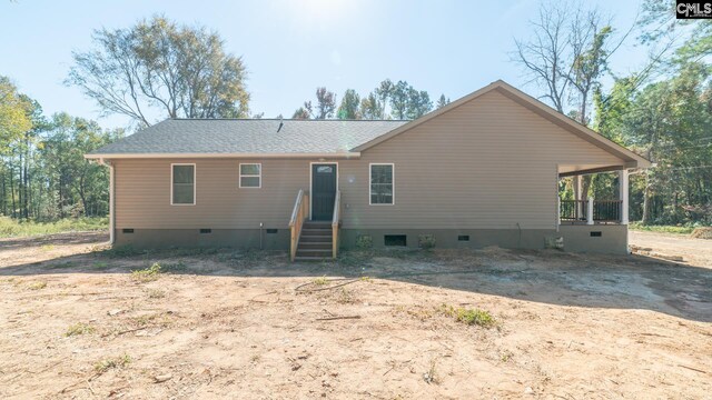 view of back of property