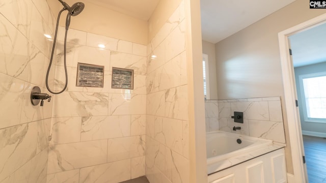 bathroom featuring hardwood / wood-style floors