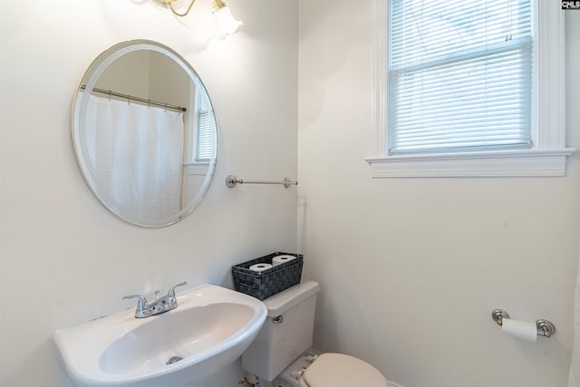 bathroom featuring sink and toilet