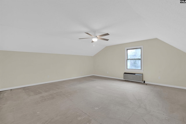 2001 Riding Ridge Rd, Columbia, SC 29223 - bonus room featuring ceiling fan, lofted ceiling, a wall mounted air conditioner, and baseboards