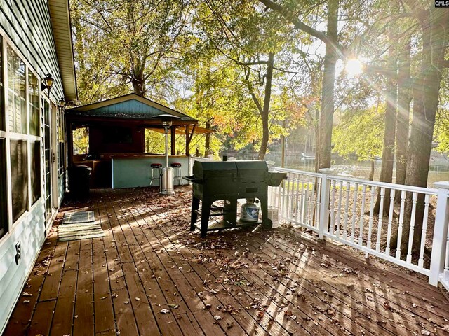 view of wooden deck