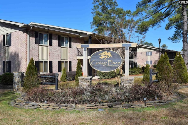 view of community sign