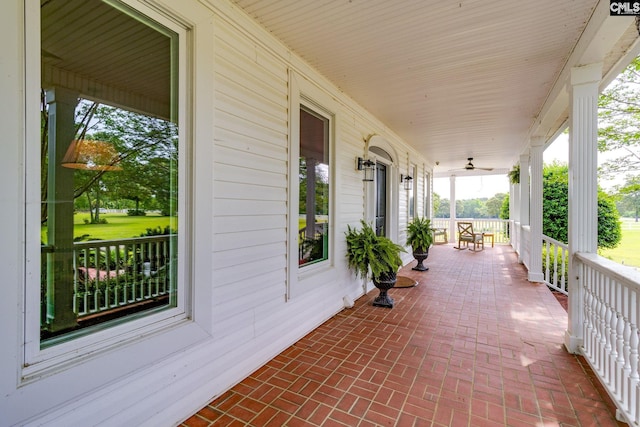 view of patio featuring covered porch