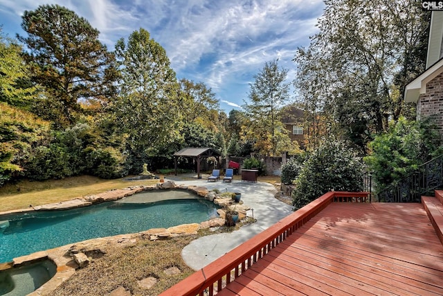 view of pool featuring a patio area