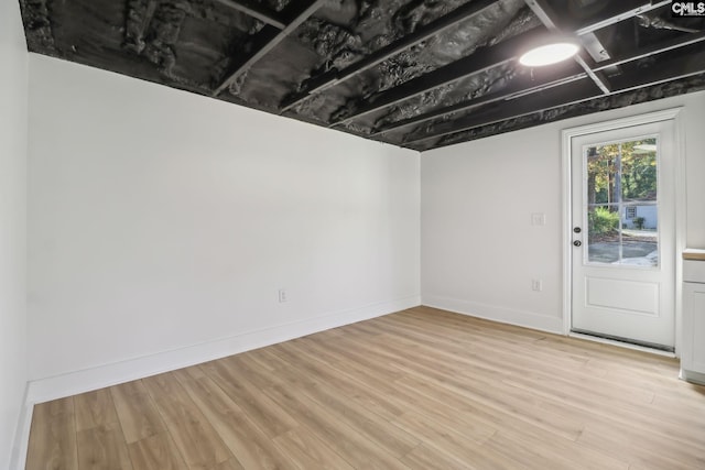 interior space with light wood-type flooring