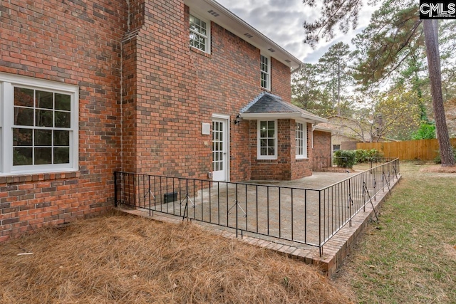 exterior space with a patio