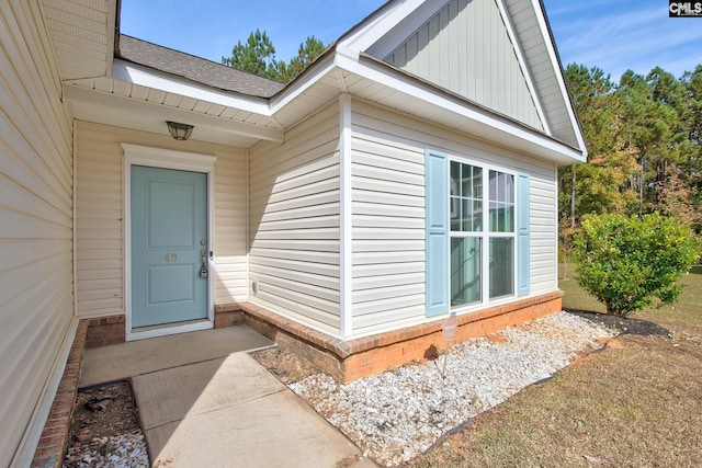 view of doorway to property