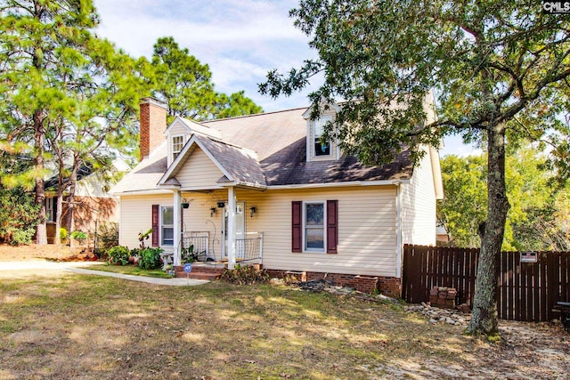 view of new england style home