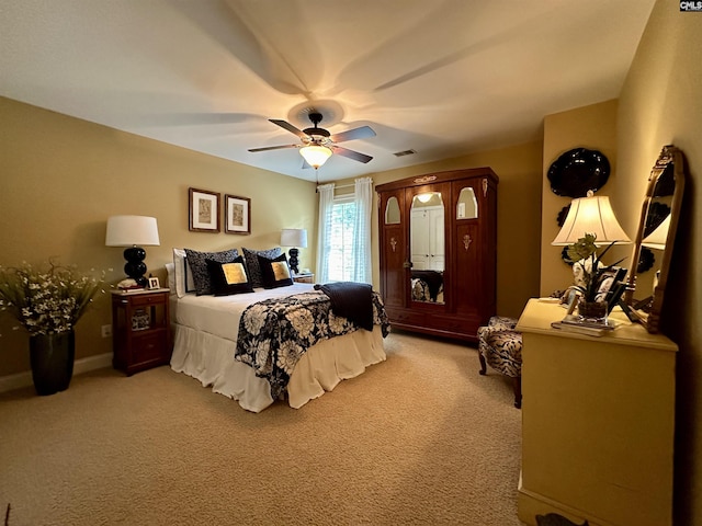 345 Old Wood Dr, Columbia, SC 29212 - bedroom with light carpet and a ceiling fan