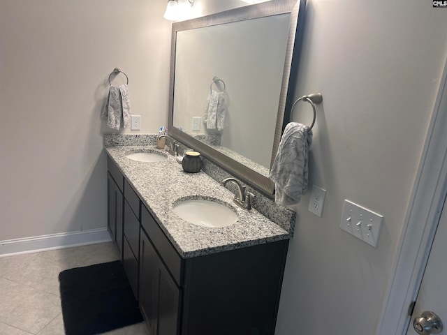 bathroom featuring tile patterned floors and vanity