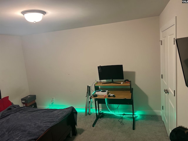 bedroom with carpet floors