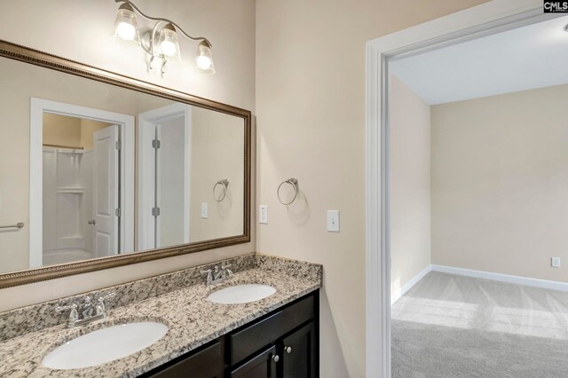 bathroom featuring vanity