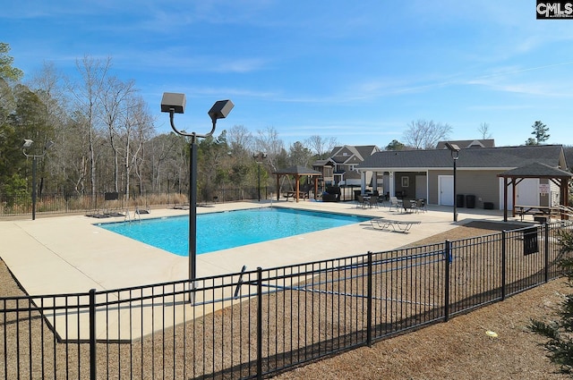 view of pool featuring a patio