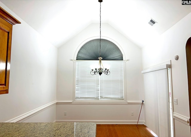 interior space with hardwood / wood-style floors