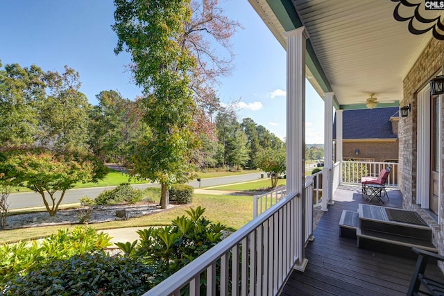 balcony featuring a porch