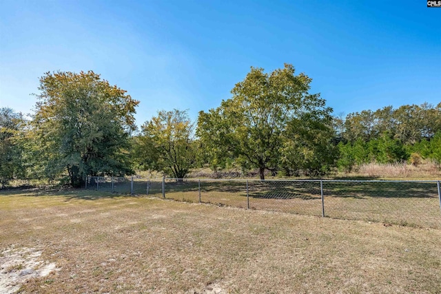 view of yard with a rural view