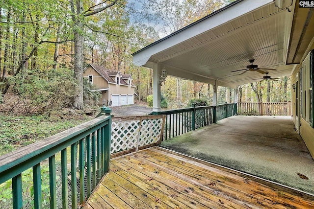 115 Cedar Lake Rd, Blythewood, SC 29016 - wooden terrace featuring ceiling fan