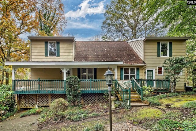 115 Cedar Lake Rd, Blythewood, SC 29016 - view of front facade featuring cooling unit and a porch