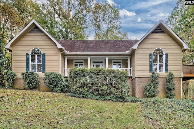 115 Cedar Lake Rd, Blythewood, SC 29016 - single story home with a front yard, covered porch, and brick siding