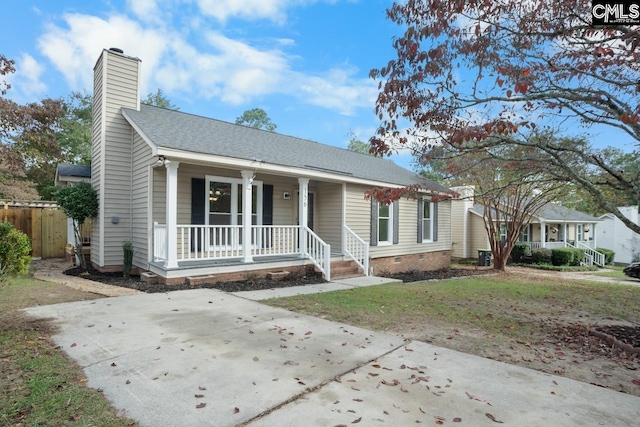 bungalow-style home with a porch