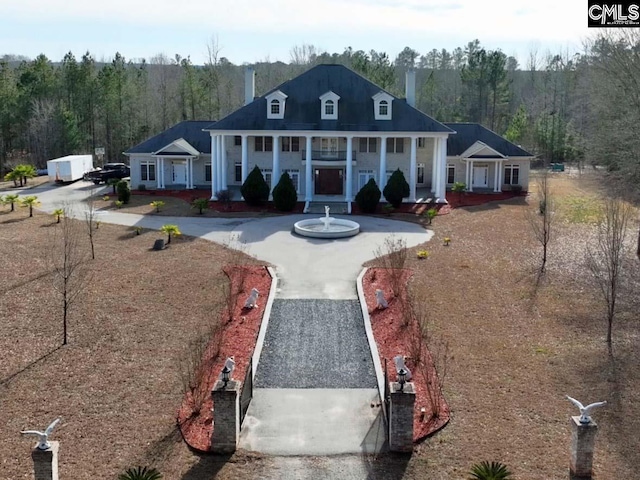 view of front of home featuring covered porch