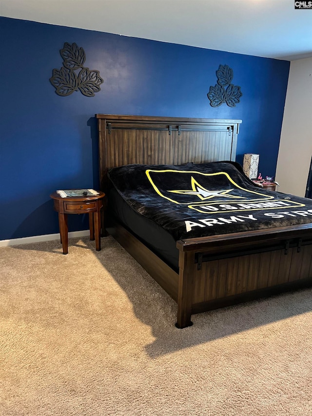 bedroom with carpet floors