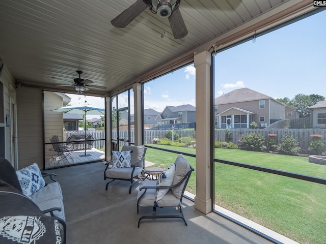 view of sunroom / solarium