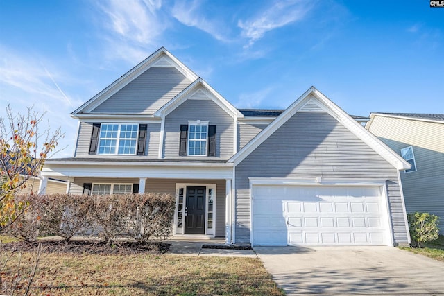 view of front of house featuring a garage