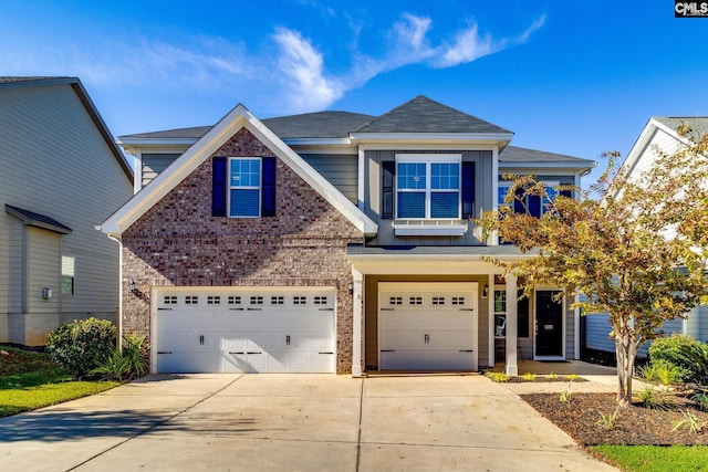 view of front of house featuring a garage