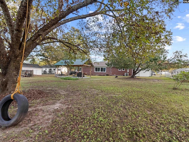 view of yard with a patio area